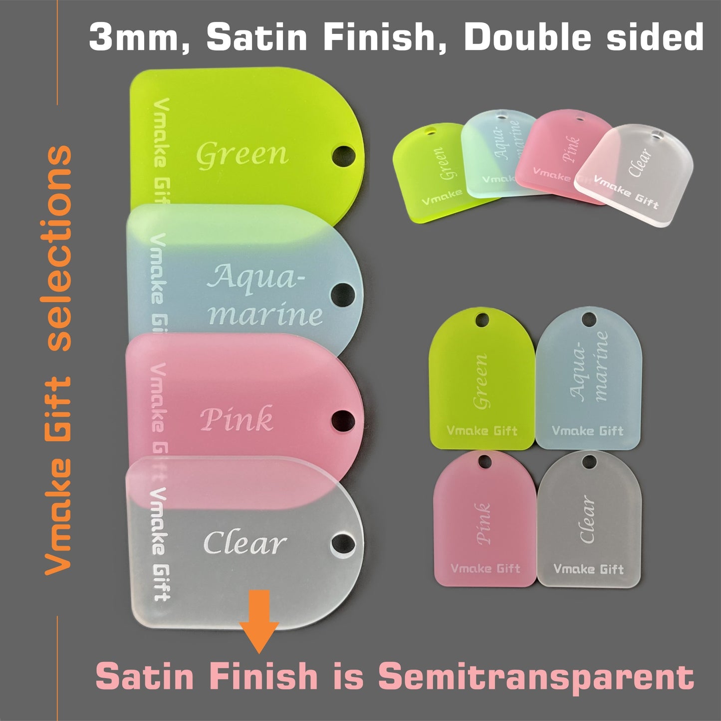 Tissue box wall holder, 3‑Way Acrylic Dispenser, Multi colors