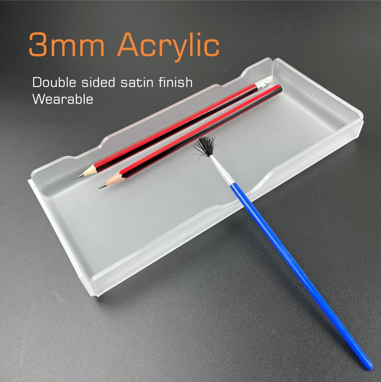 acrylic pen pencil tray holder