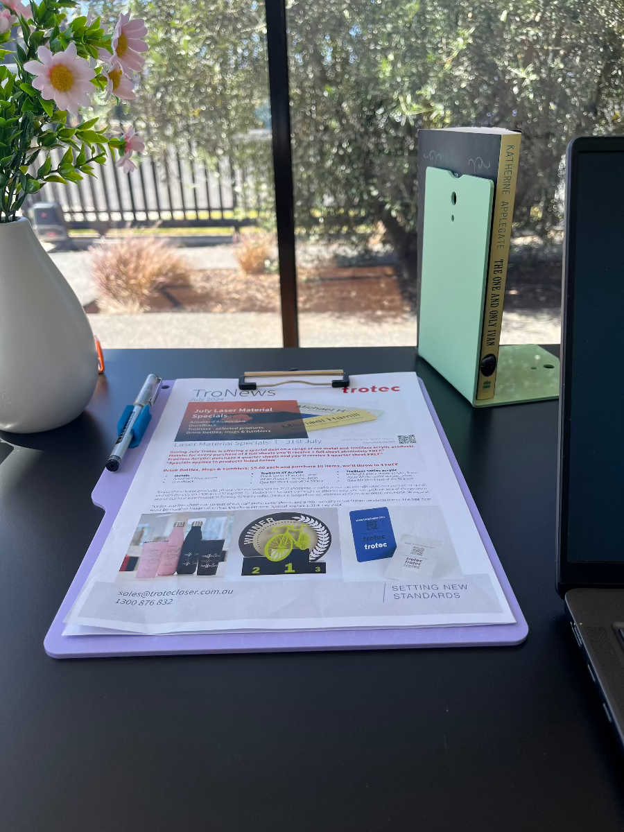 acrylic clipboard with pen holder, A4 size, multi colors