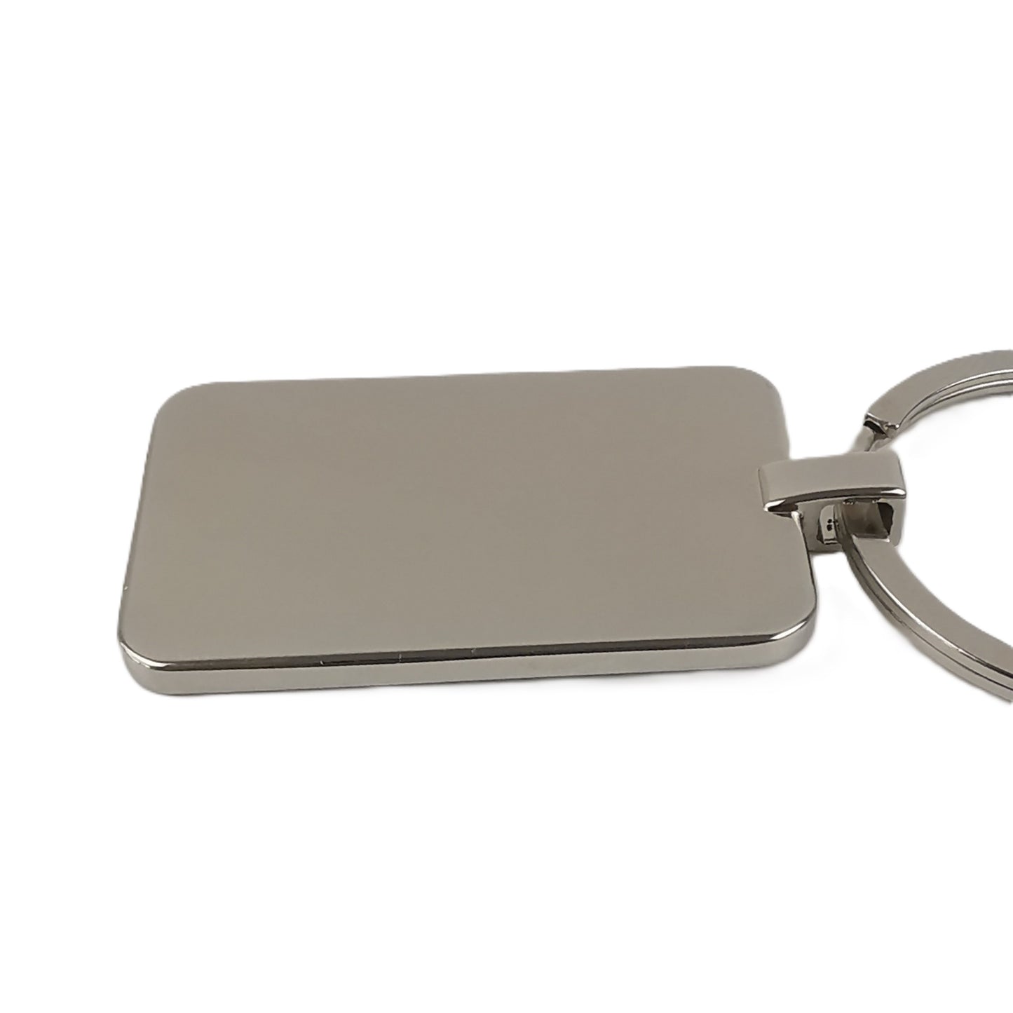 Engrave LOGO and text on rectangle key tag