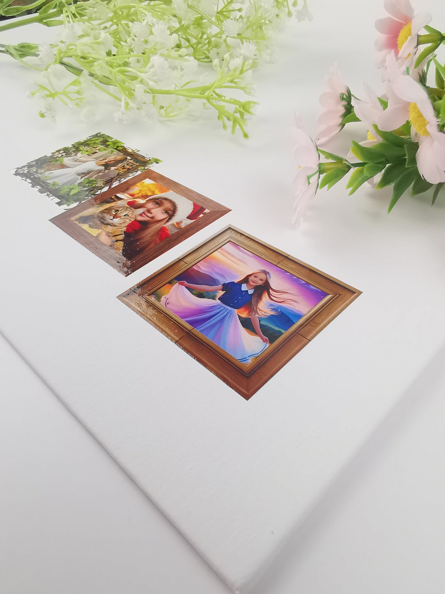 print on canvas with fake frame