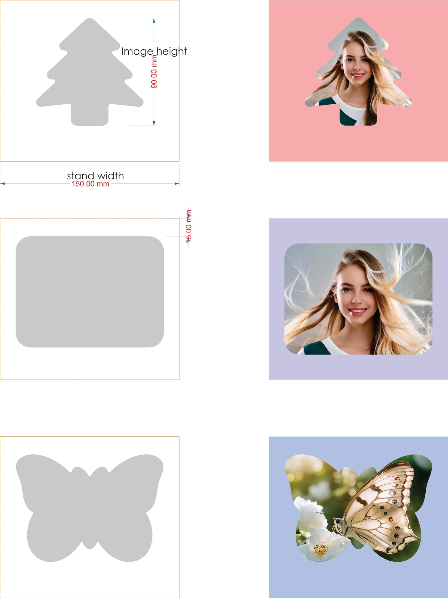 tablet stand custom print shape