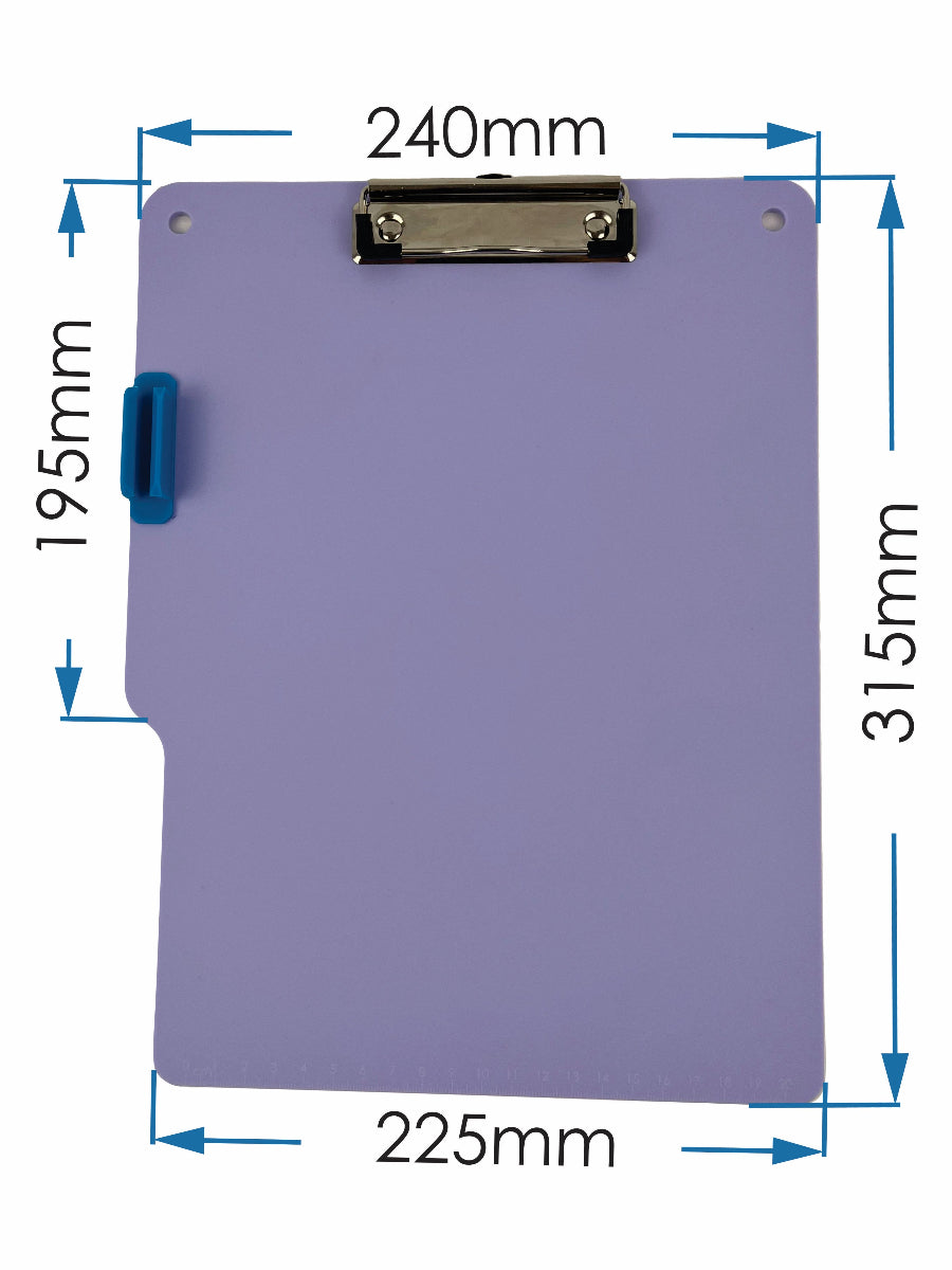 acrylic clipboard with pen holder, A4 size, multi colors