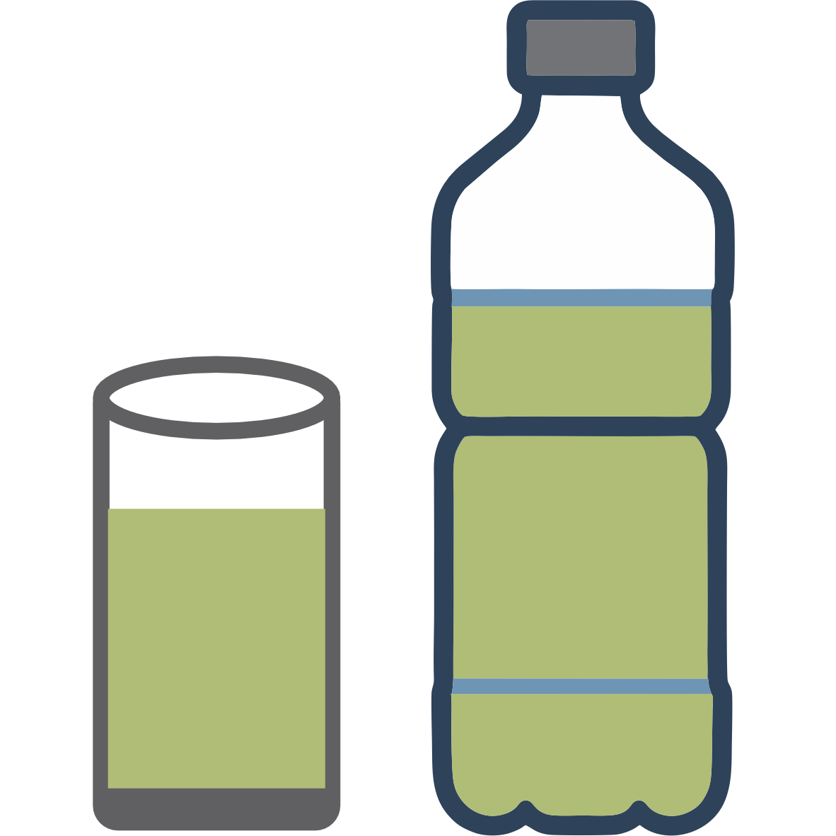 Drink bottle and cup