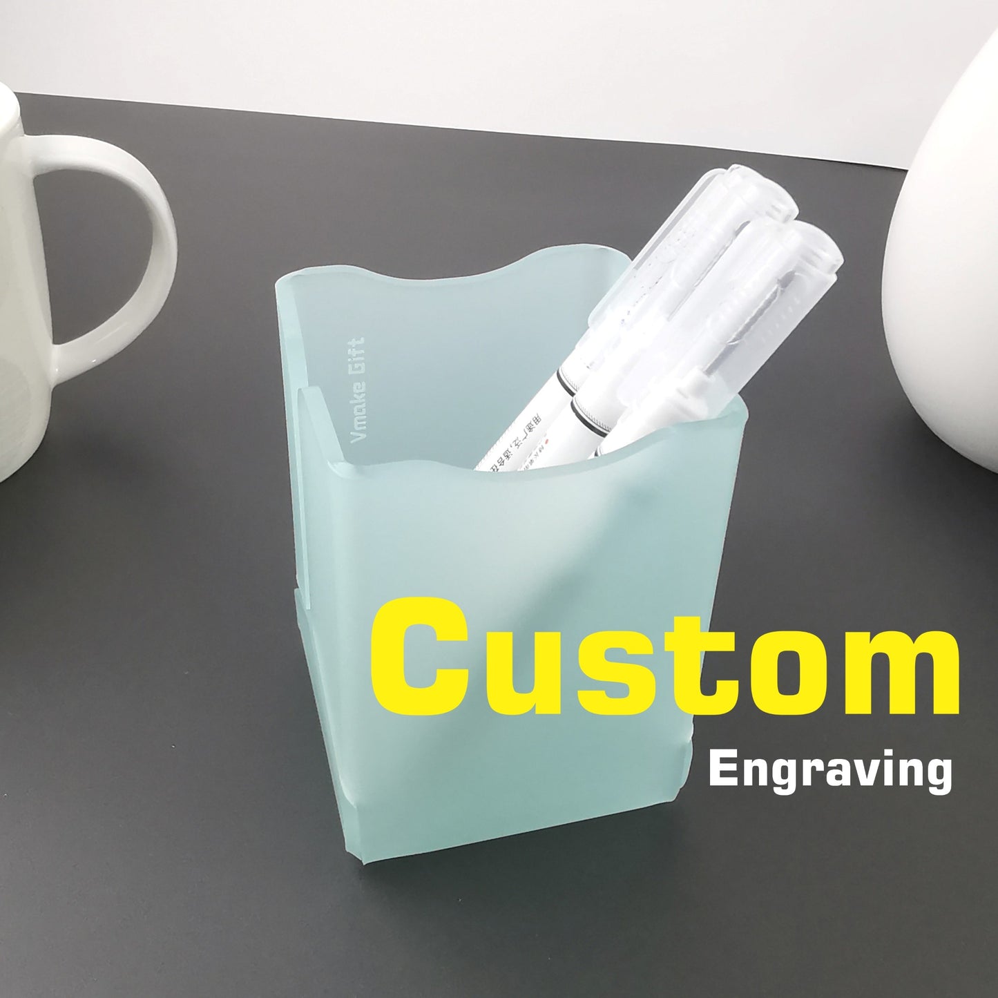 pen cup | 3mm clear acrylic pen holder | pencil holder