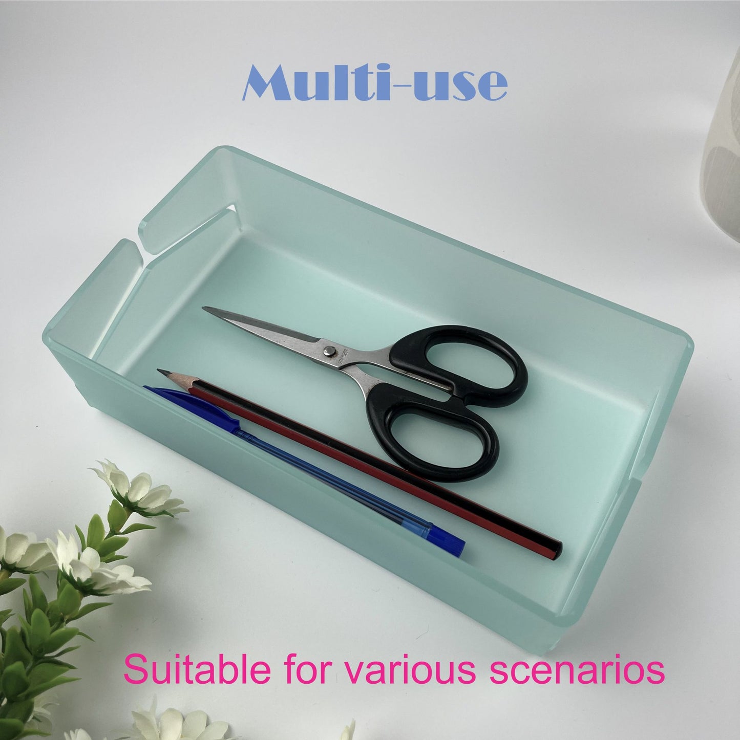 acrylic organizer box, custom engraving