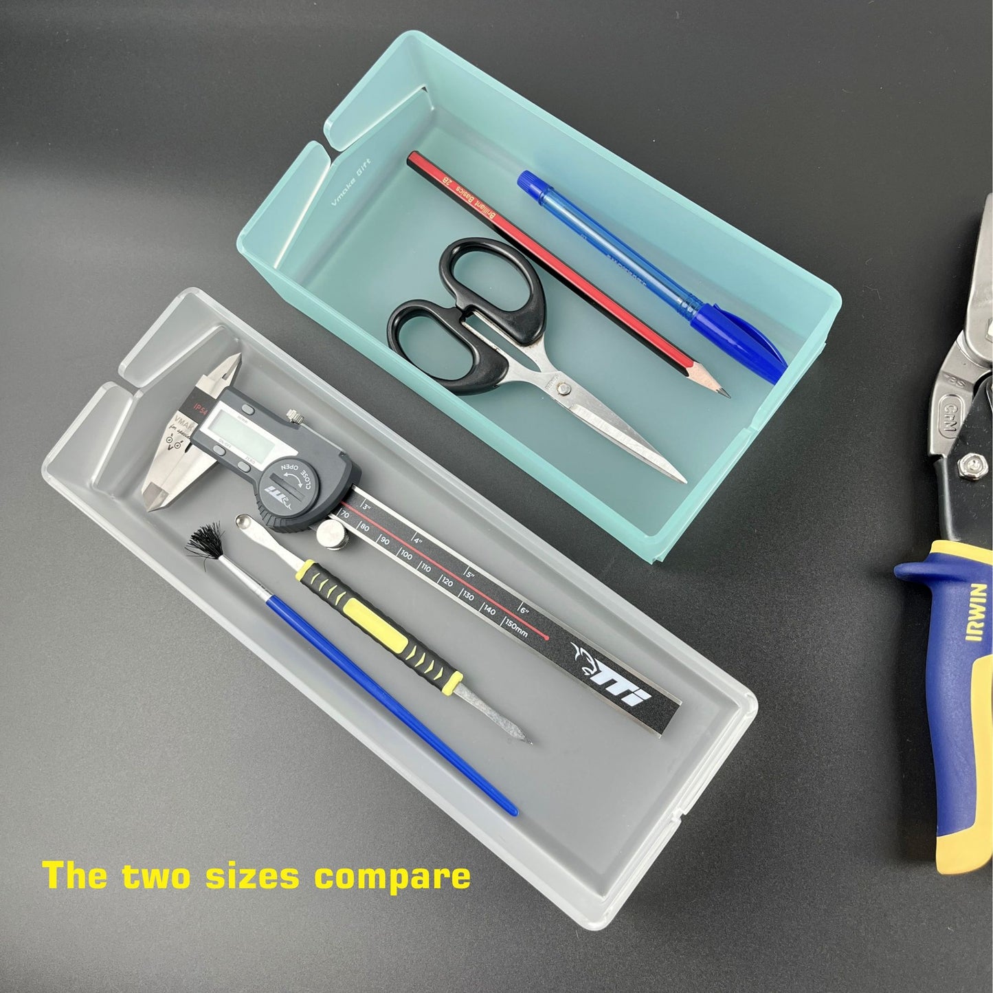 acrylic organizer box, custom engraving