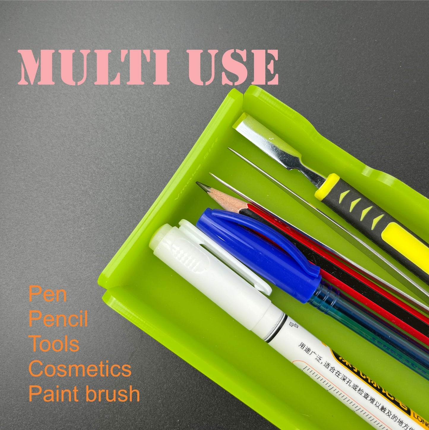 acrylic pen pencil tray holder