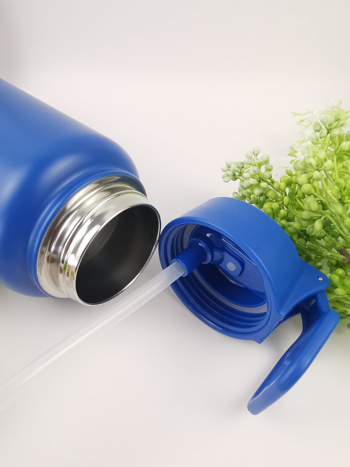 blue drink bottle inside