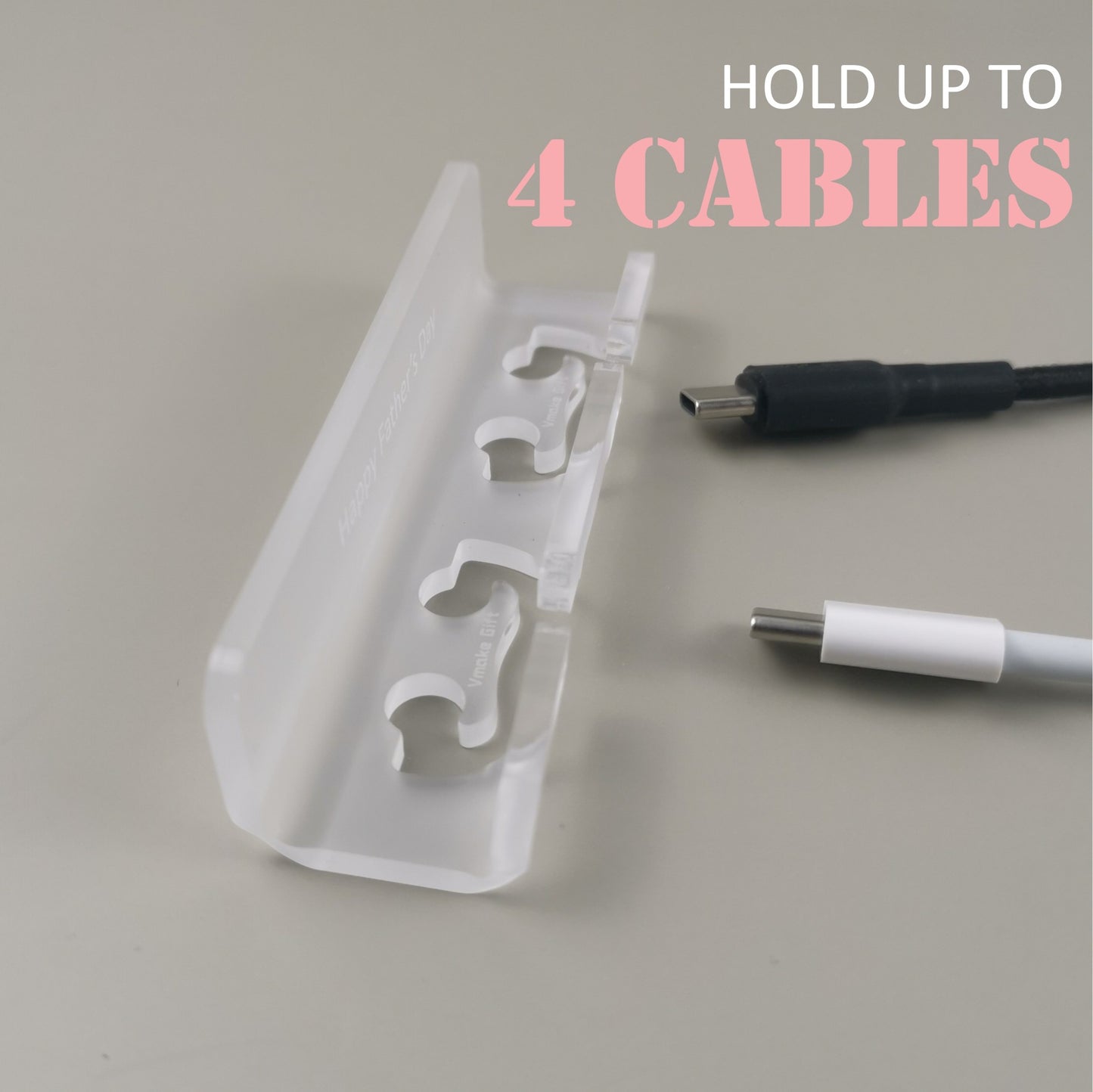 cable organizer | 3mm Clear acrylic charging cable holder