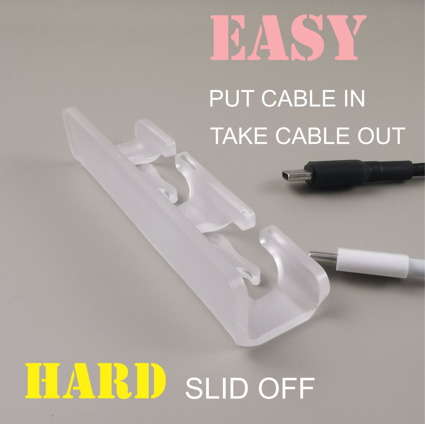 cable organizer | 3mm Clear acrylic charging cable holder