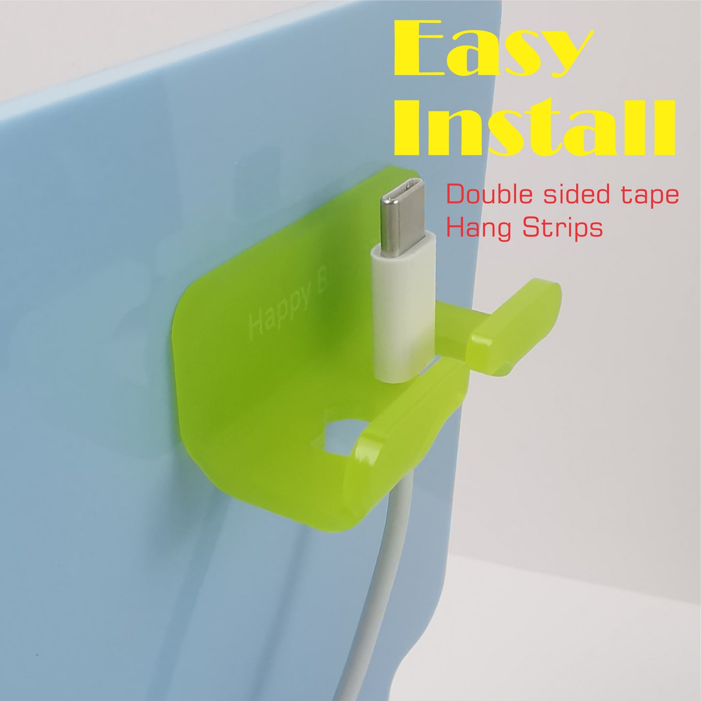 charging cable holder | 3mm Clear acrylic cable organizer