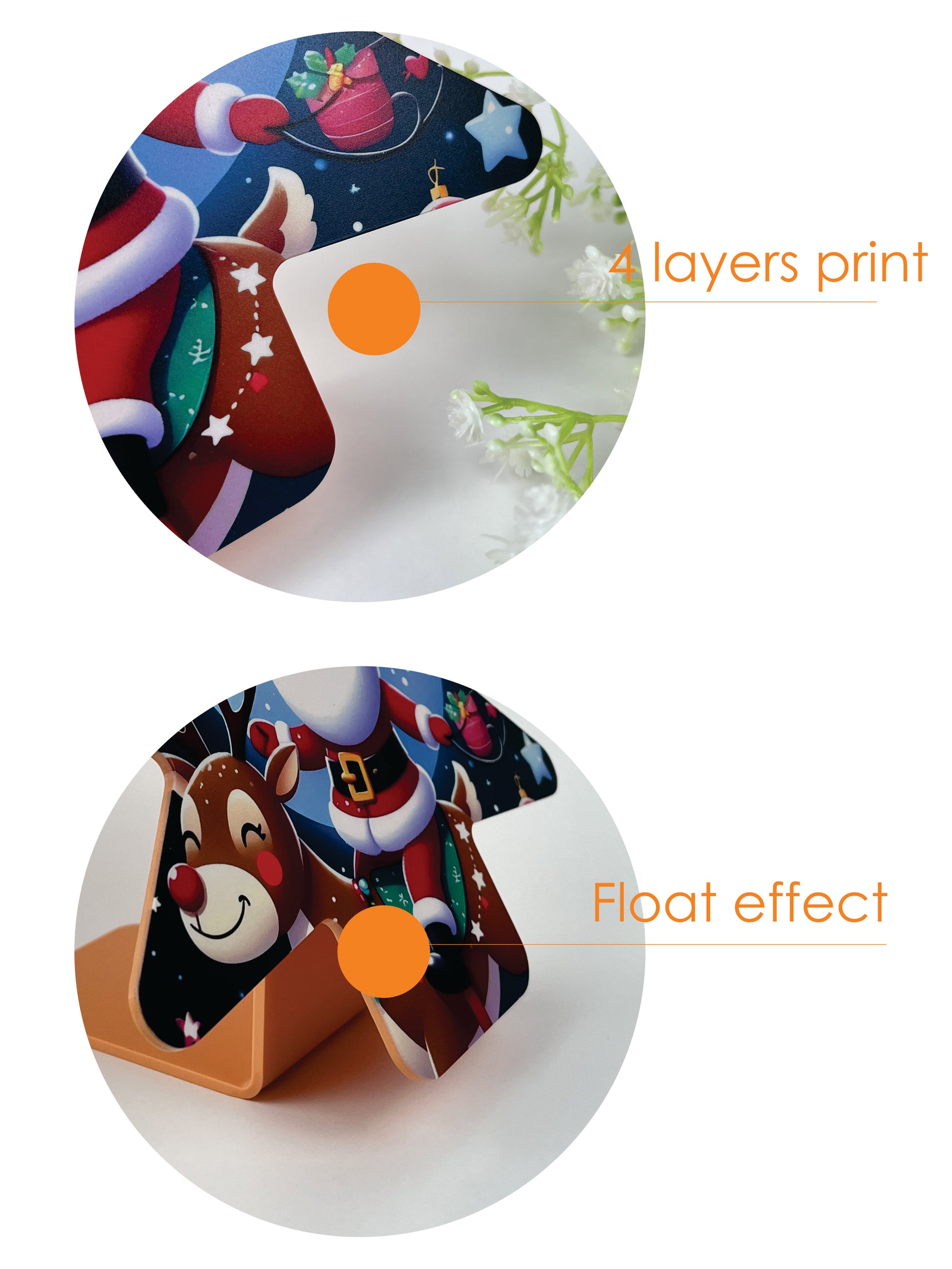 frameless hover photo stand detail