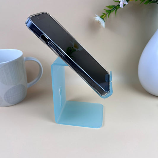 acrylic phone stand with floating design