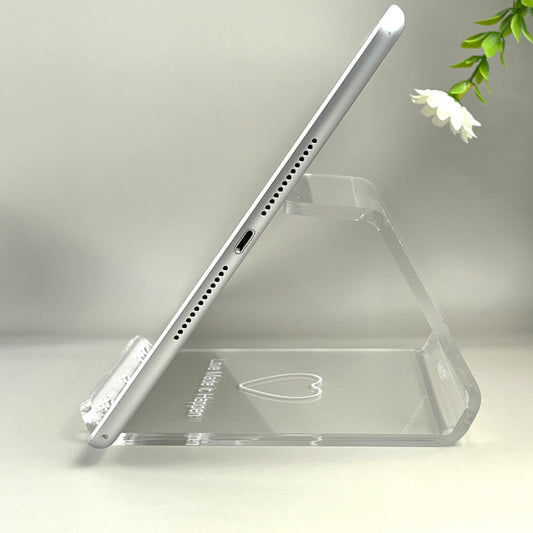 iPad stand 4mm clear acrylic | tablet holder 3mm clear satin