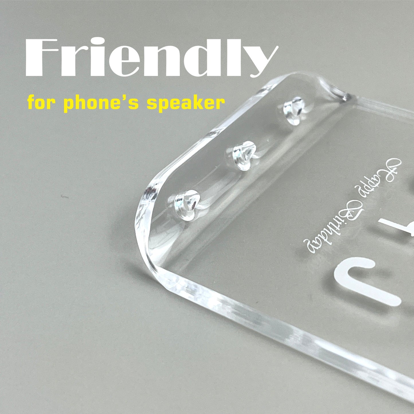 phone stand holder 4mm clear acrylic with custom engraving