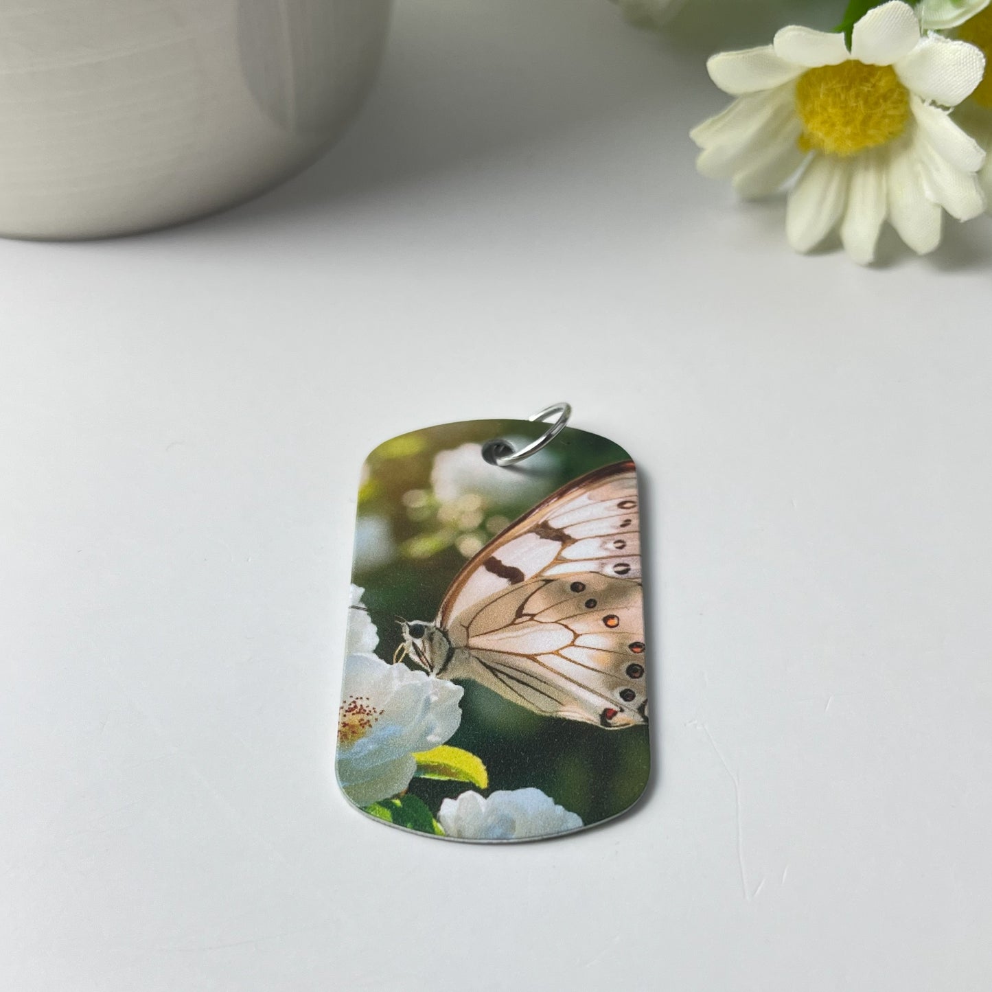 custom print photo on stainless steel keychain pendant