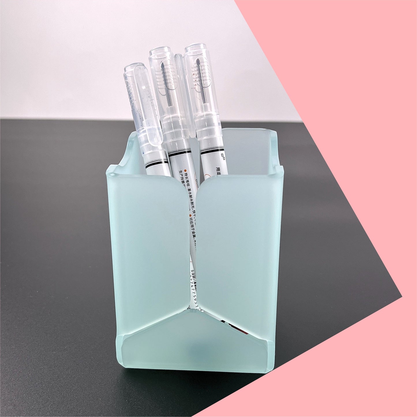 pen cup | 3mm clear acrylic pen holder | pencil holder