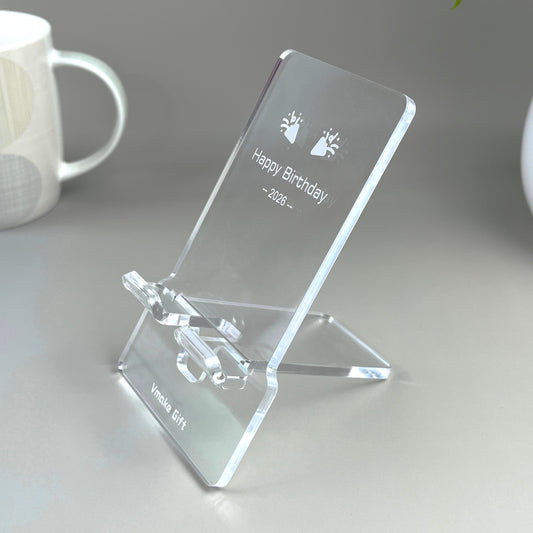 phone holders stand 4mm clear acrylic personalized engrave