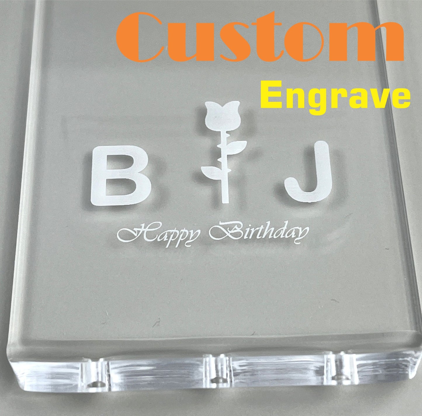 phone stand holder 4mm clear acrylic with custom engraving