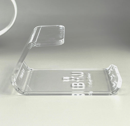 phone stand holder 4mm clear acrylic with custom engraving
