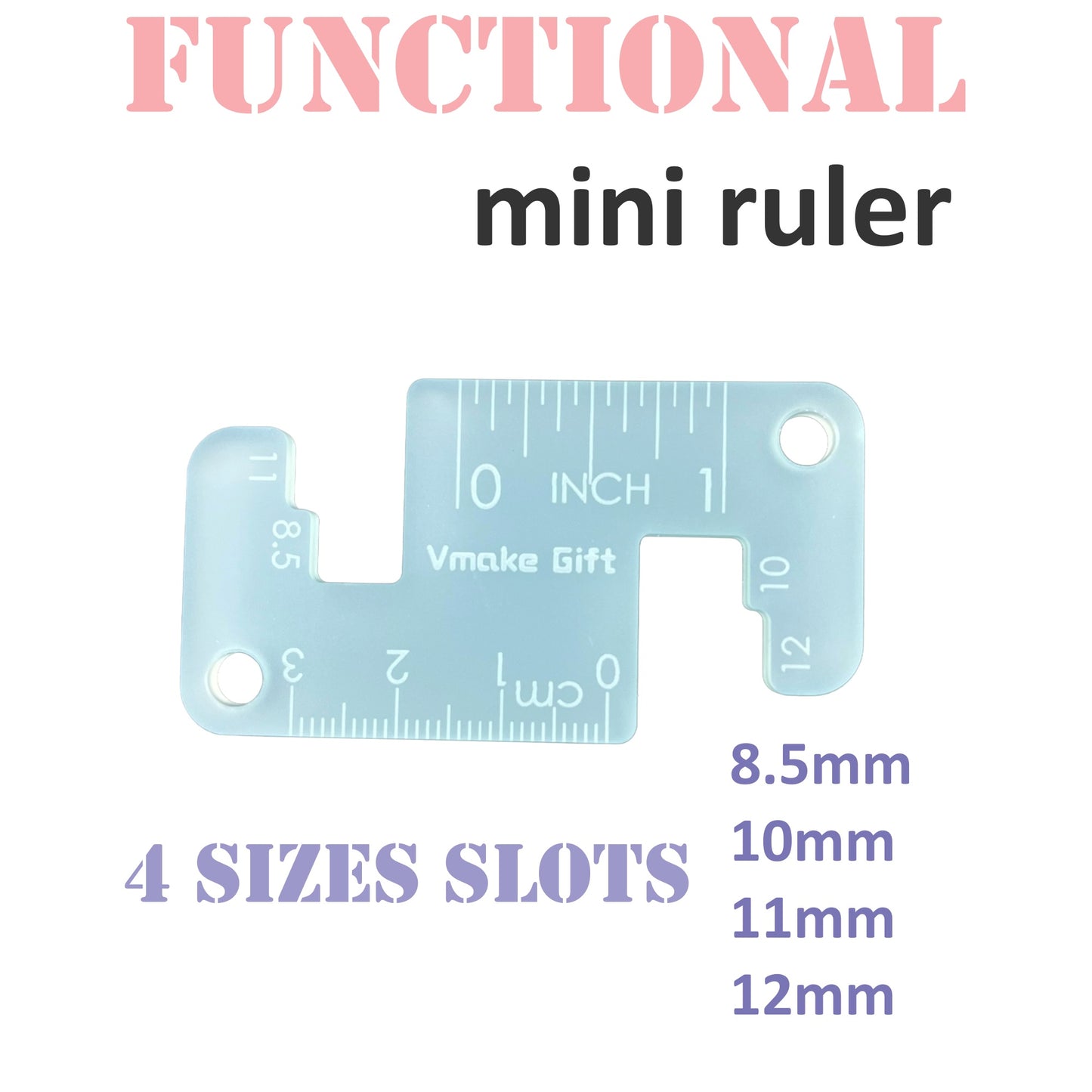portable phone stand holder with mini ruler 3mm acrylic